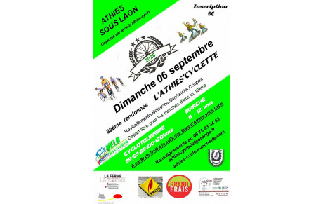 32ème randonnée L'ATHIES'CYCLETTE